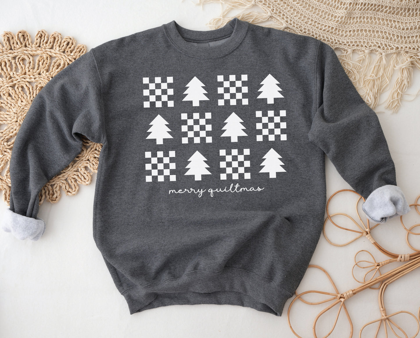 Merry Quiltmas Checkerboard Sweatshirt