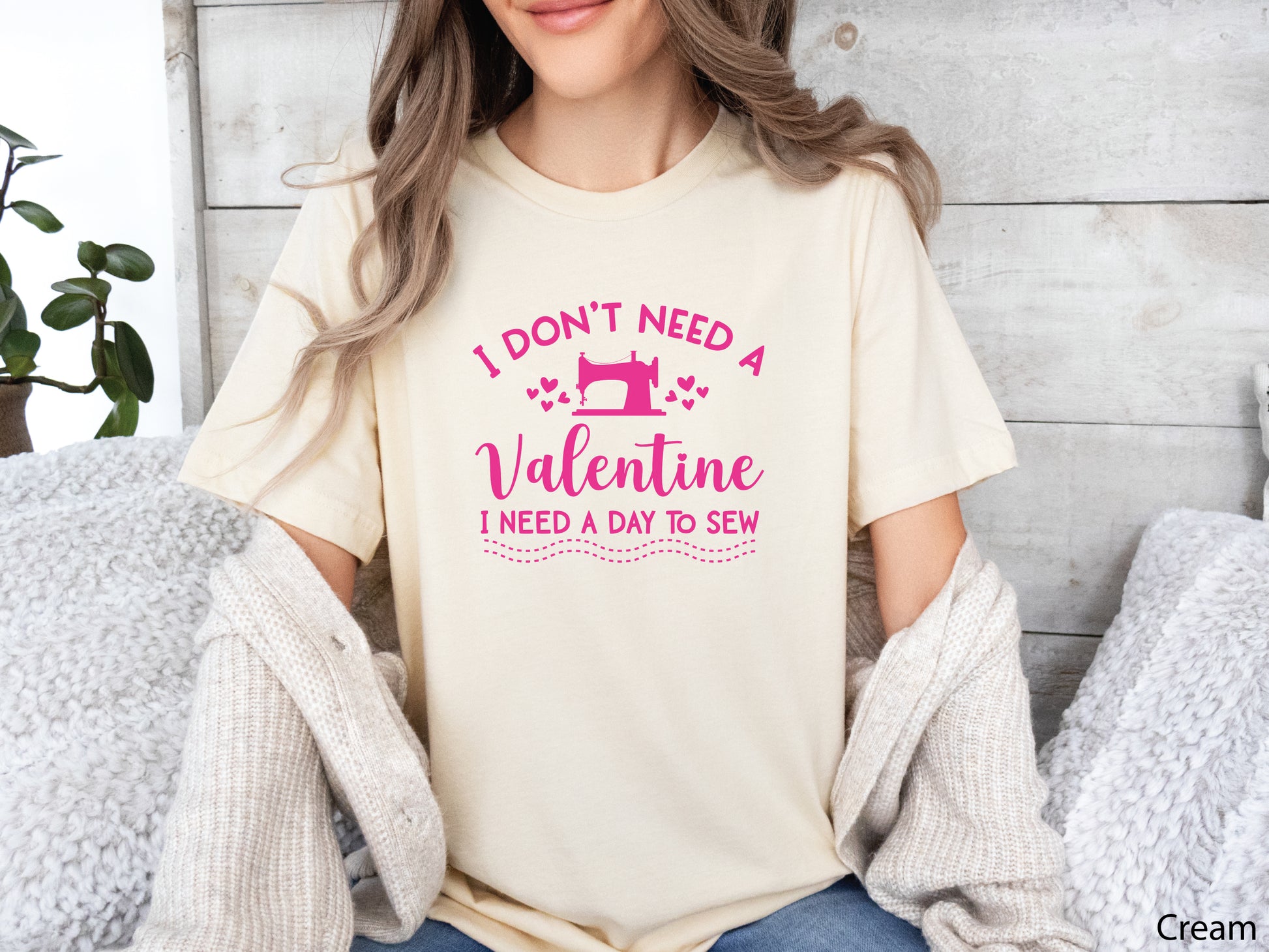 This fun and sassy tee shirt lets the world know your Valentine’s Day plans: sewing all day! With the playful saying “I Don’t Need a Valentine, I Need a Day to Sew,” it’s a must-have for fabric lovers who prioritize creativity over Cupid.