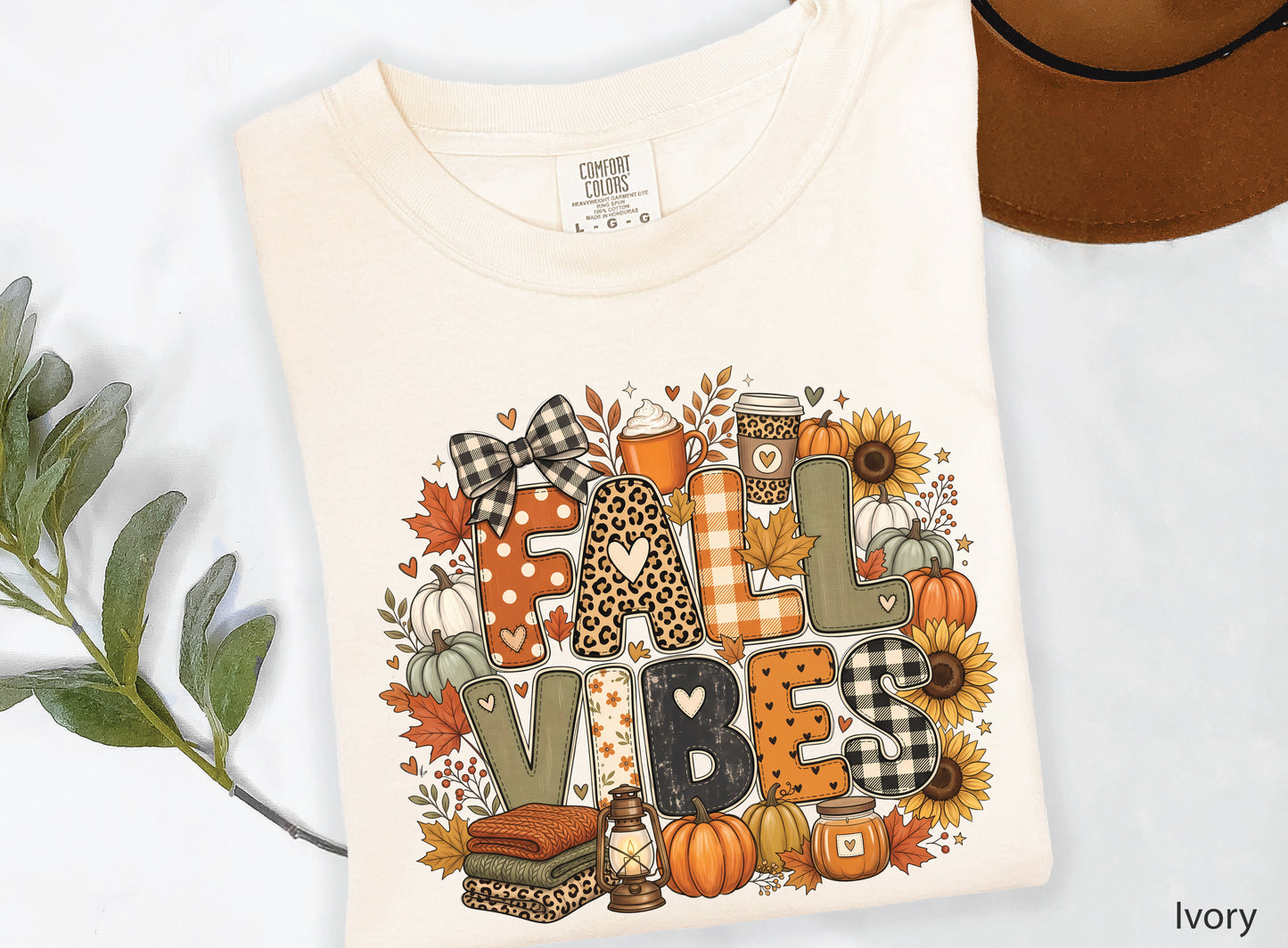 Fall Vibes Patchwork T-Shirt