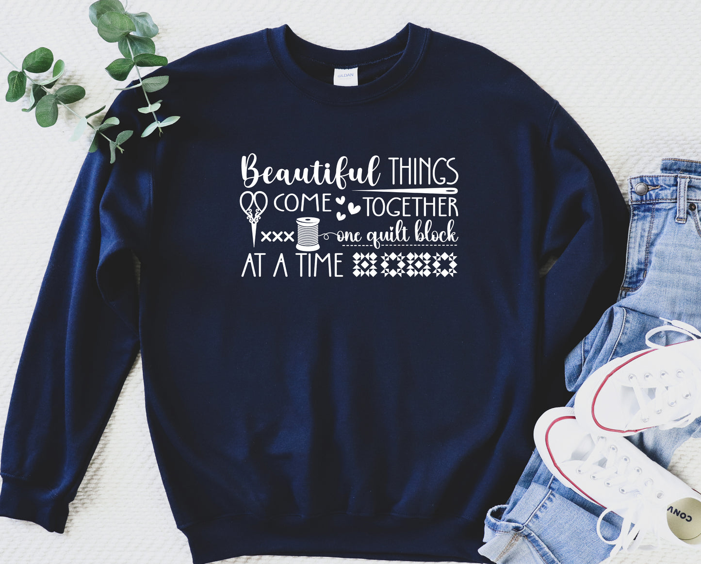One Quilt Block At A Time Sweatshirt