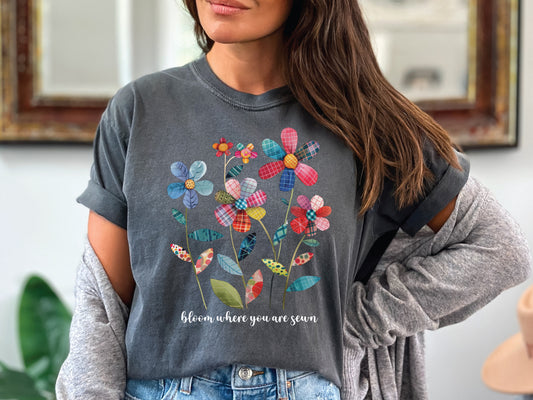 Quilting Patchwork Floral T-Shirt