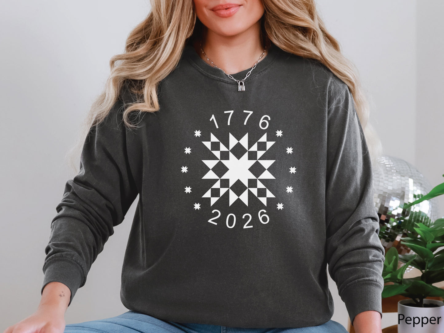 America's 250th Quilty Patriotic Long Sleeve T-Shirt