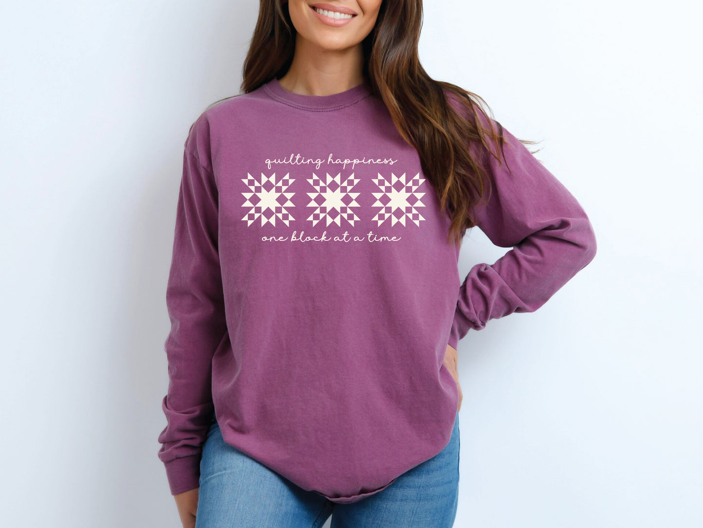 Quilting Happiness Long Sleeved T-Shirt