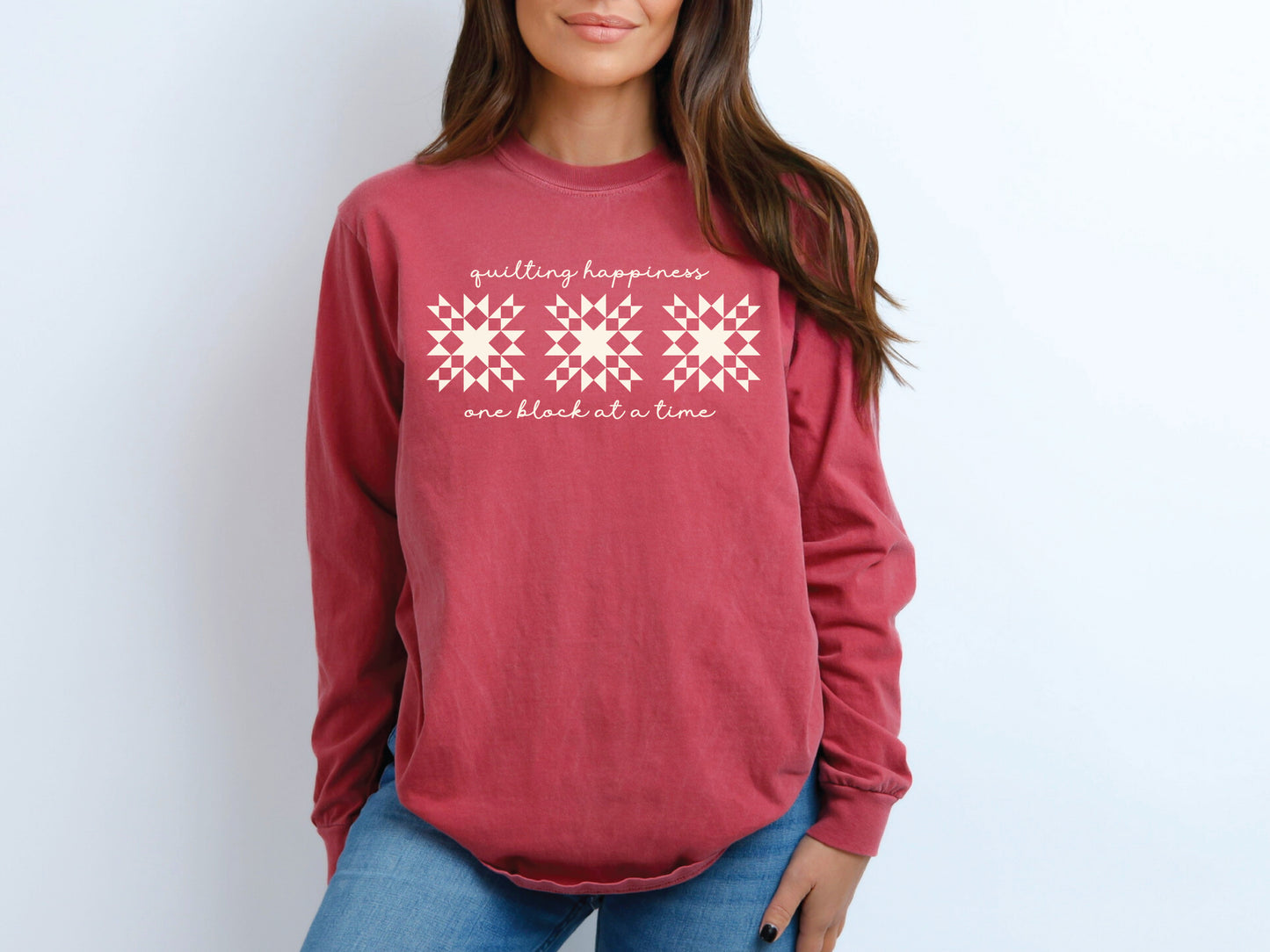 Quilting Happiness Long Sleeved T-Shirt