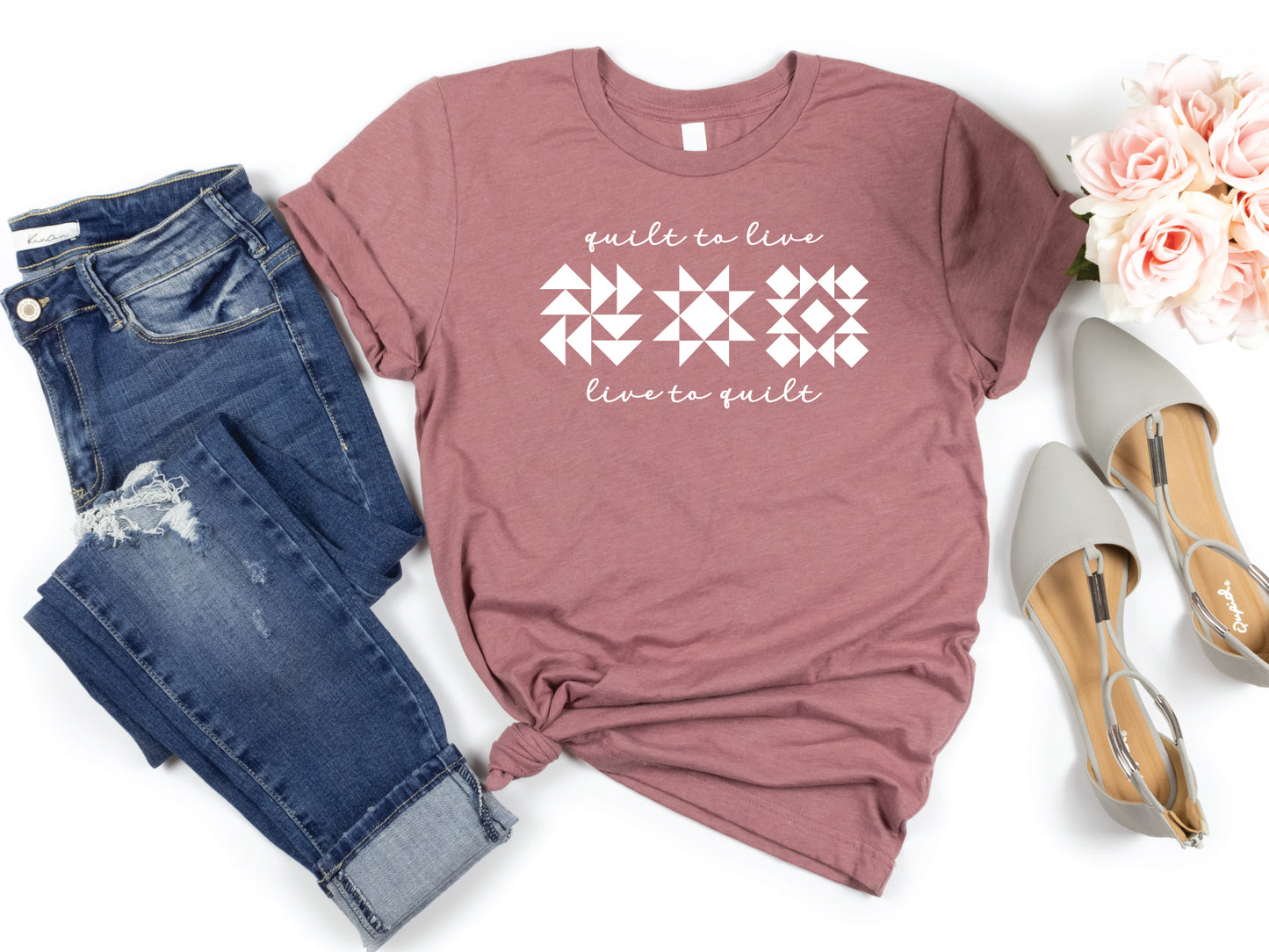 Quilt to Live, Live to Quilt T-Shirt