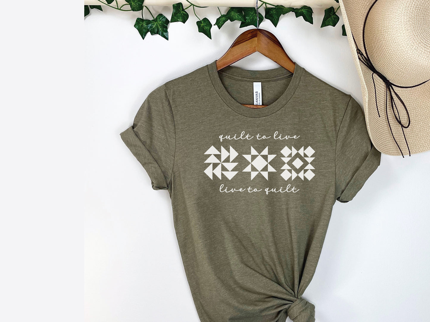 Quilt to Live, Live to Quilt T-Shirt