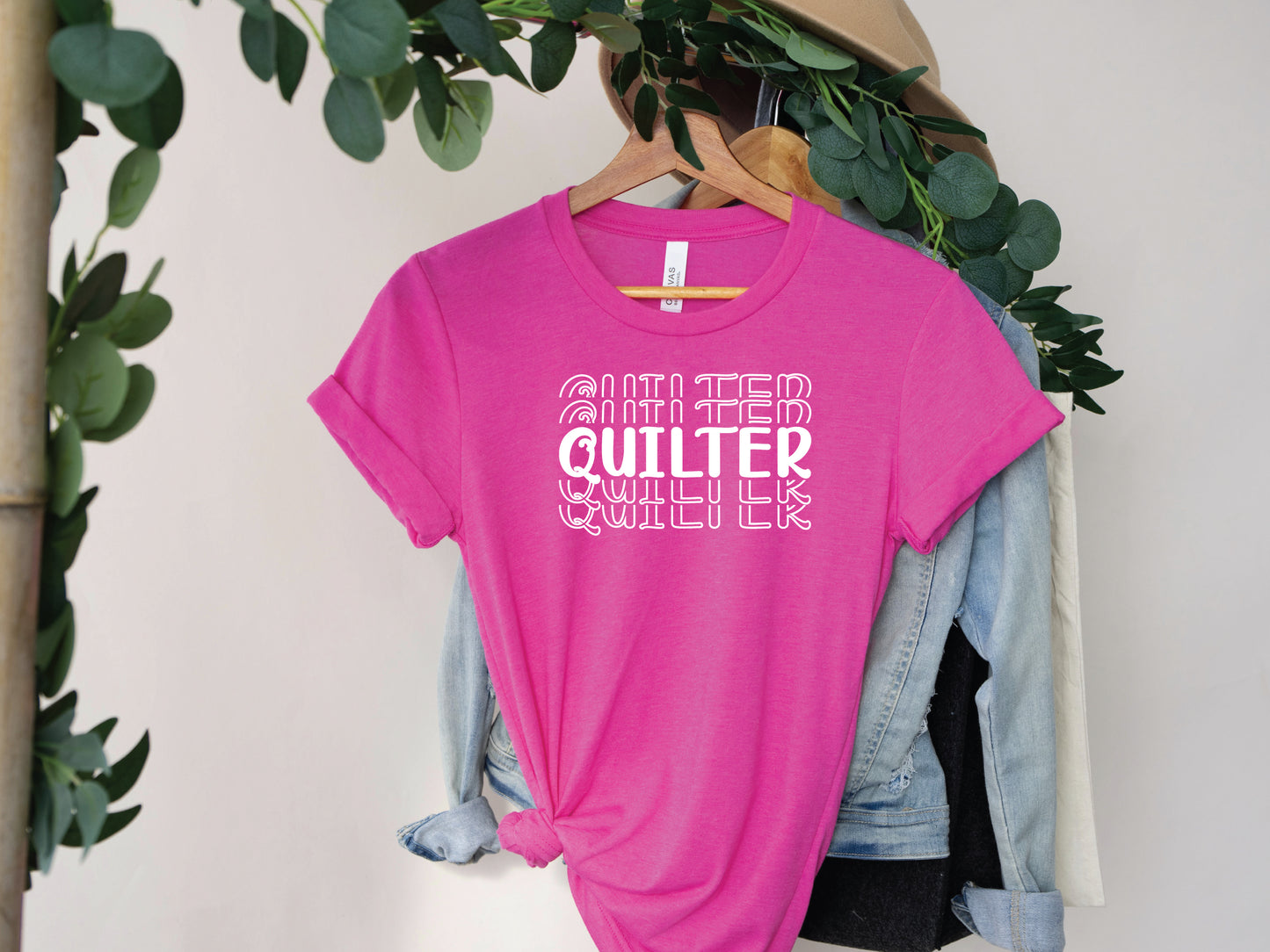 Quilter Stacked Text T-Shirt