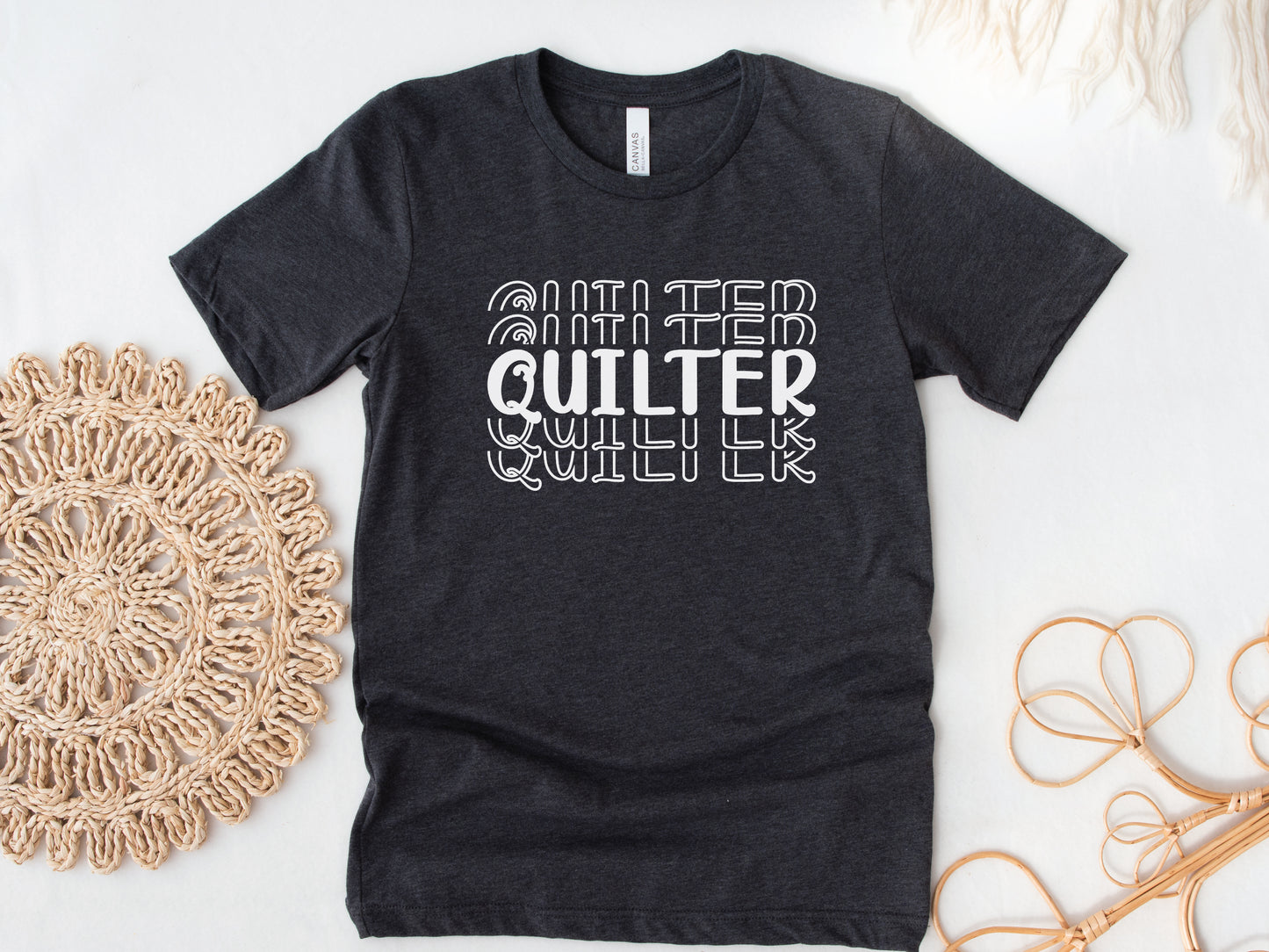 Quilter Stacked Text T-Shirt