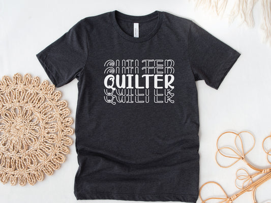 Quilter Stacked Text T-Shirt