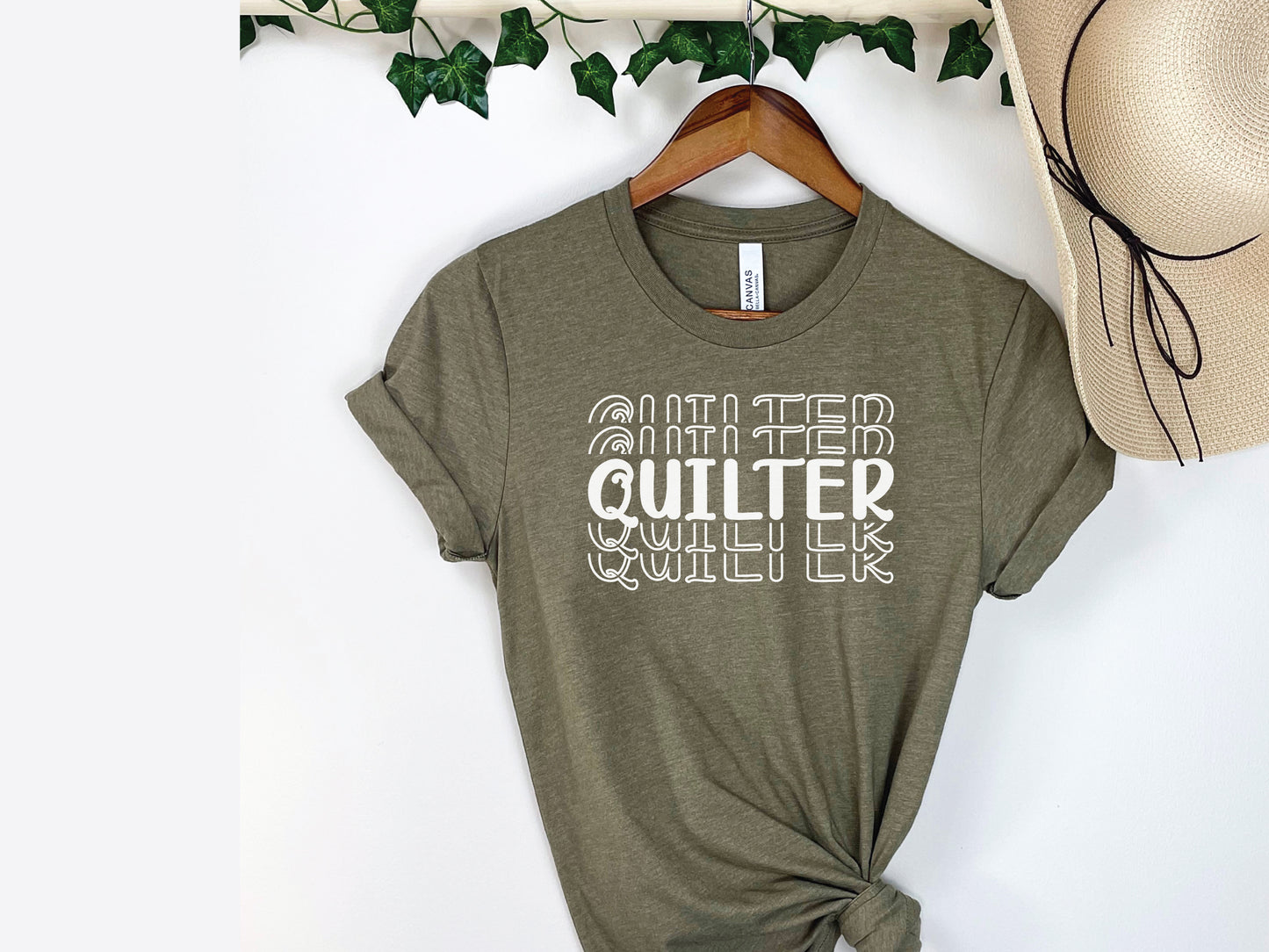 Quilter Stacked Text T-Shirt