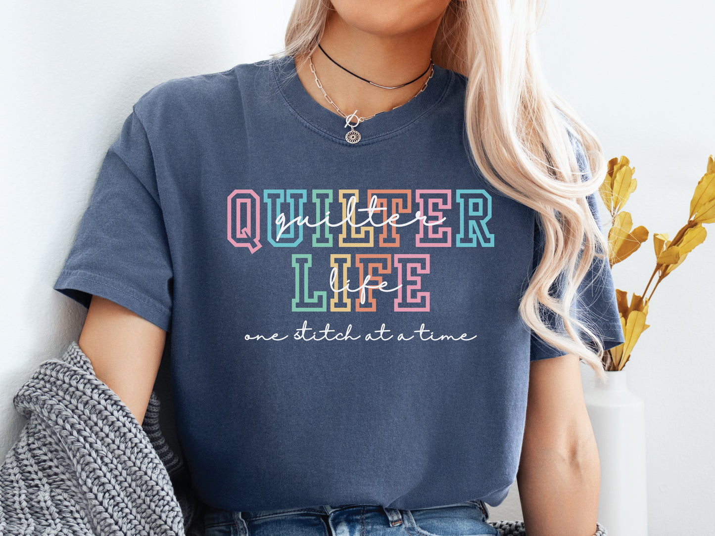 Quilter Life - One Stitch At A Time T-Shirt