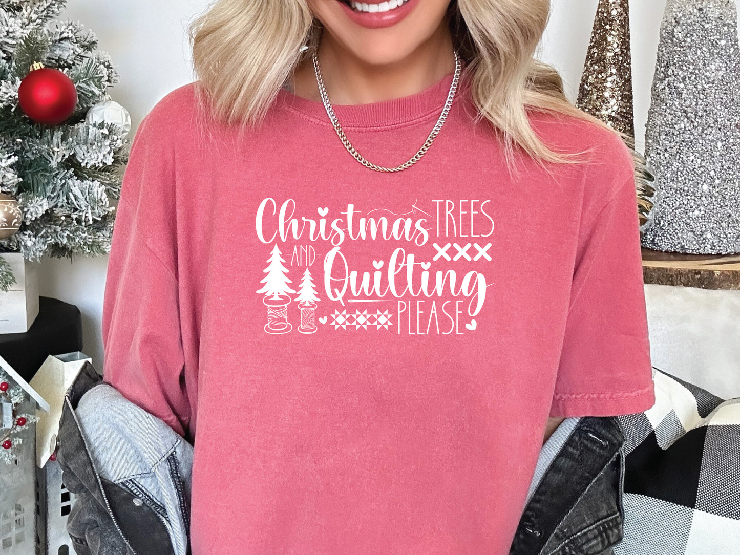 Christmas & Quilting Please T-Shirt