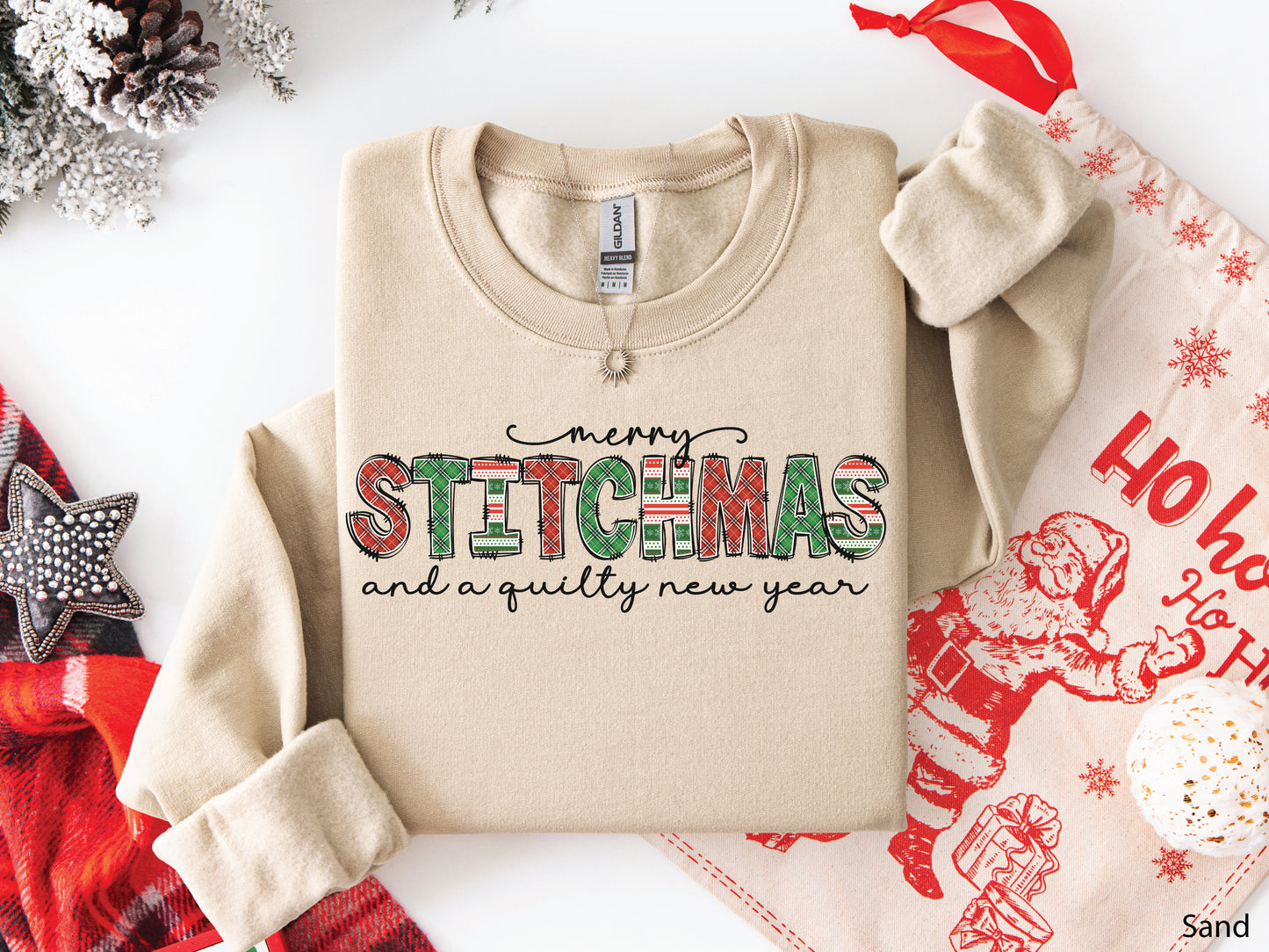 Merry Stitchmas And A Quilty New Year Sweatshirt