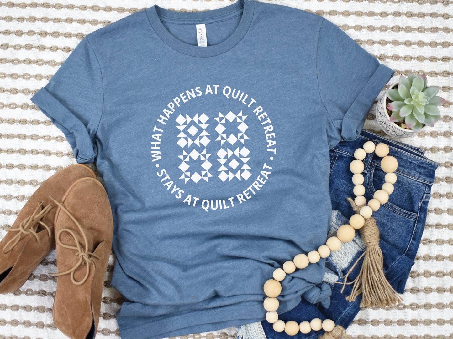 What Happens At Quilt Retreat Short Sleeve T-Shirt