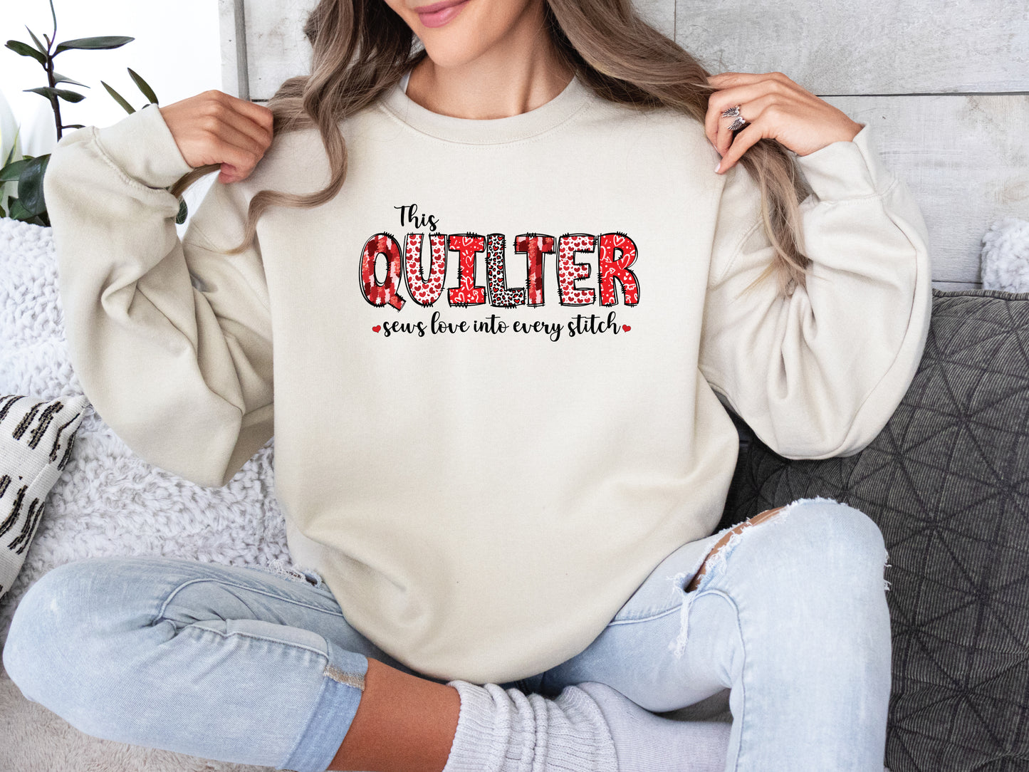 This Quilter Valentine's Day Sweatshirt