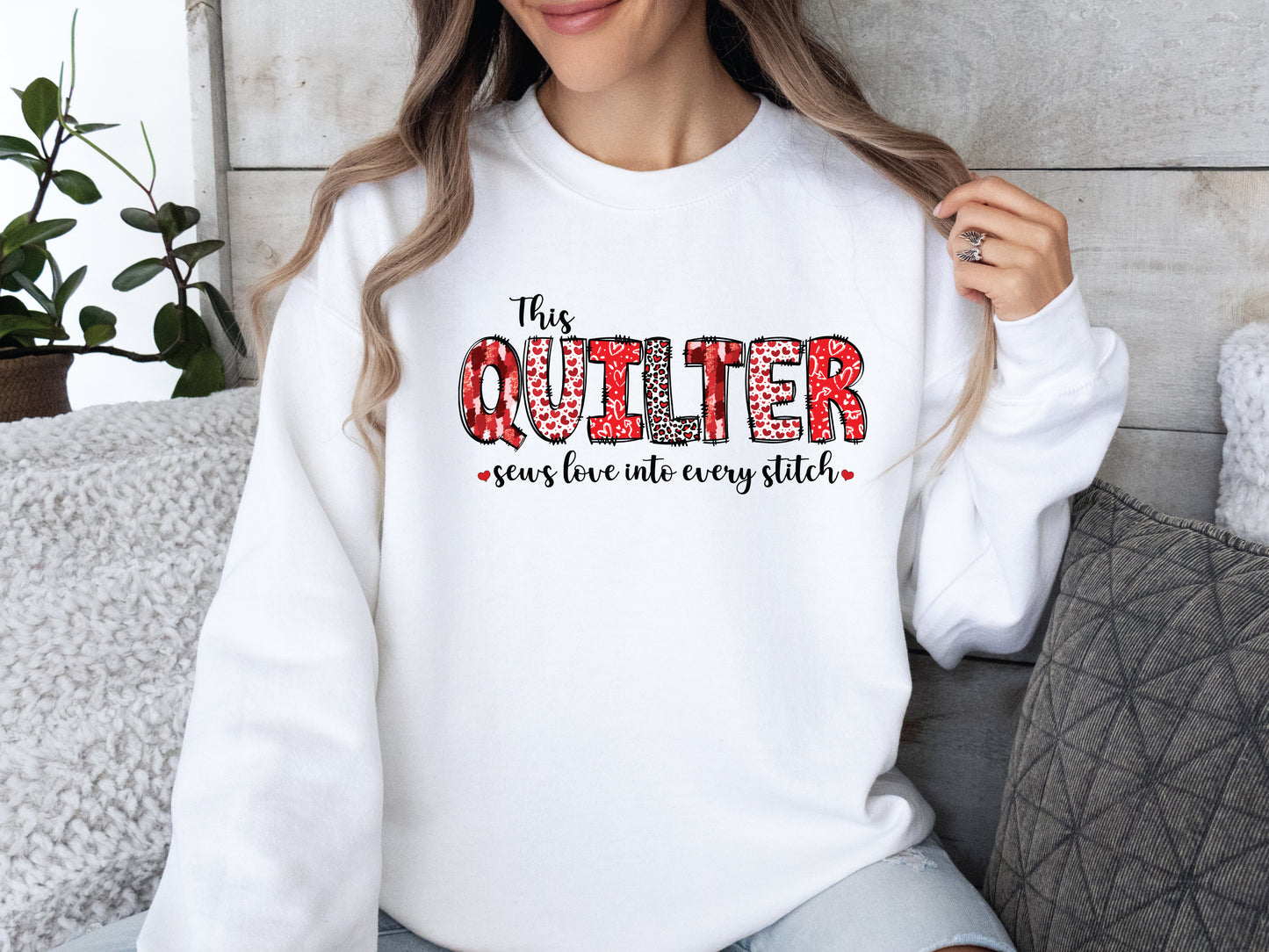 This Quilter Valentine's Day Sweatshirt