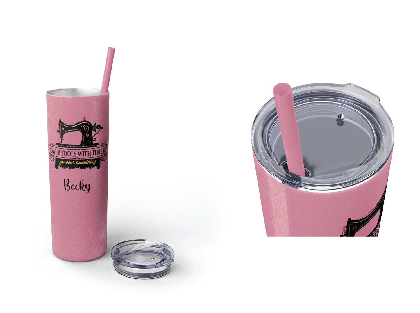 PTWT Logo Skinny Tumbler with Straw