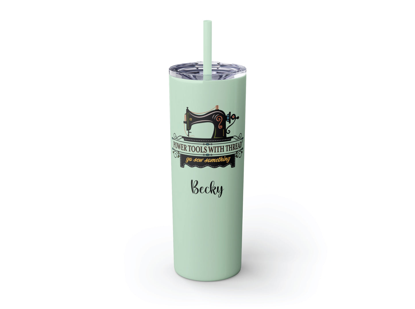 PTWT Logo Skinny Tumbler with Straw