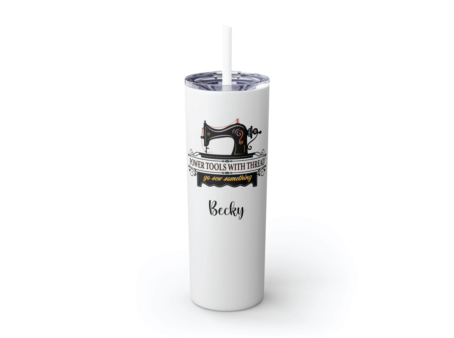 PTWT Logo Skinny Tumbler with Straw