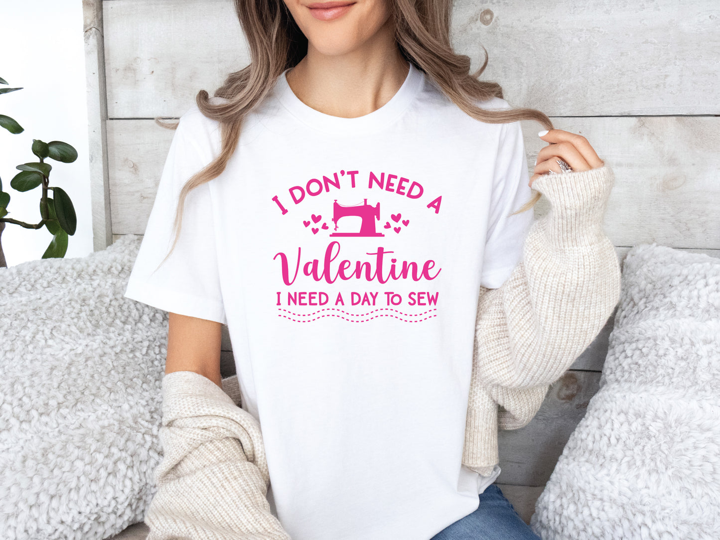 This fun and sassy tee shirt lets the world know your Valentine’s Day plans: sewing all day! With the playful saying “I Don’t Need a Valentine, I Need a Day to Sew,” it’s a must-have for fabric lovers who prioritize creativity over Cupid.