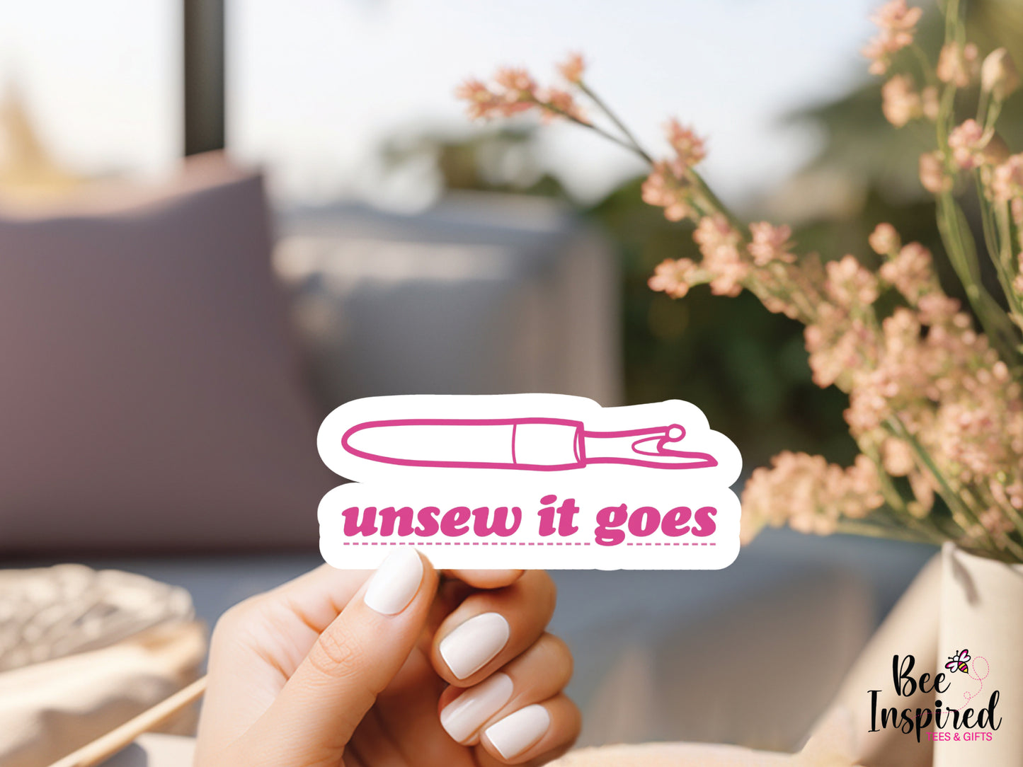 Unsew It Goes Vinyl Sticker