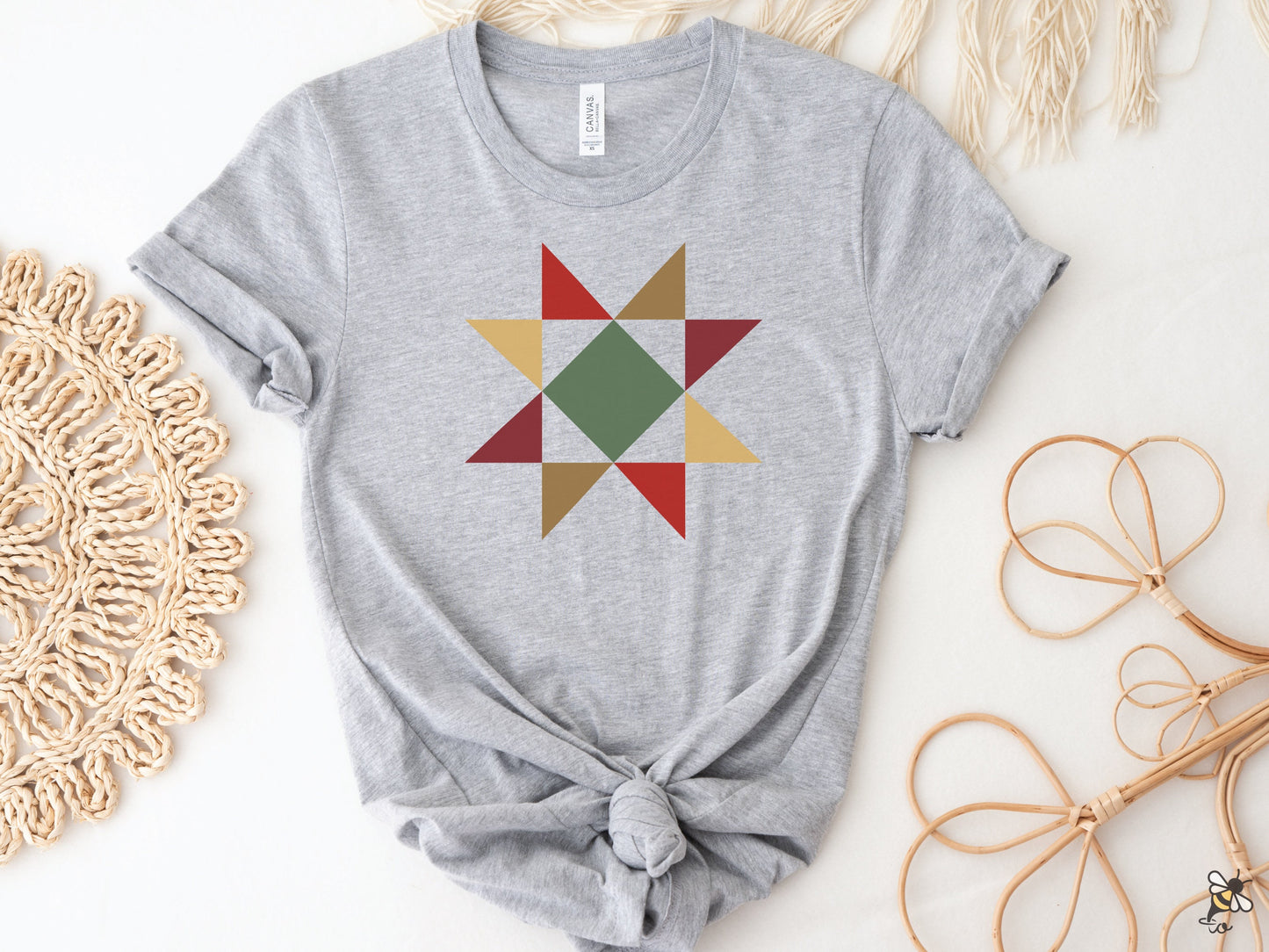 Winter Holiday: Evening Star Quilt Block T-Shirt