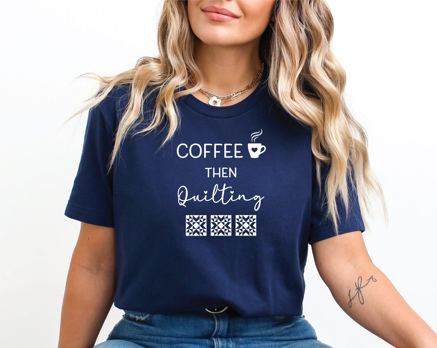Coffee Then Quilting T-Shirt